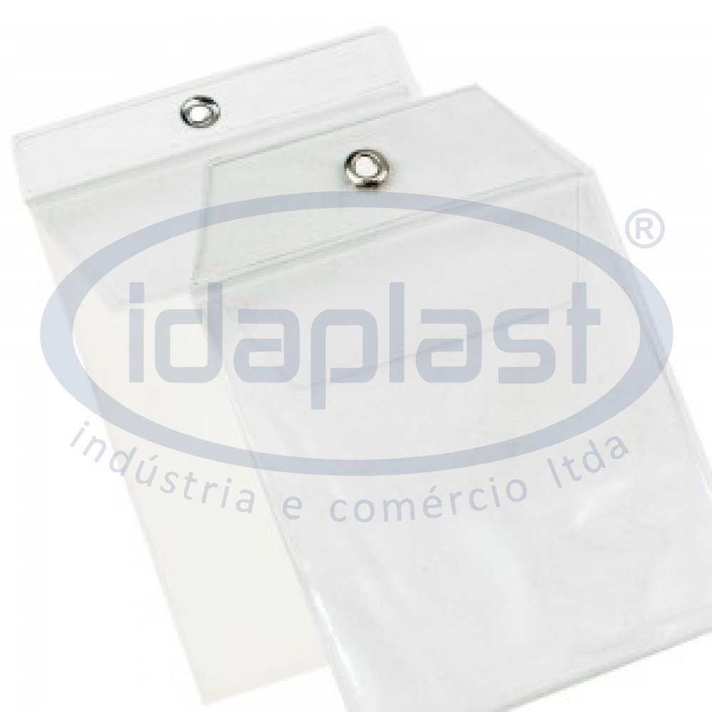 protetor plástico com ilhós