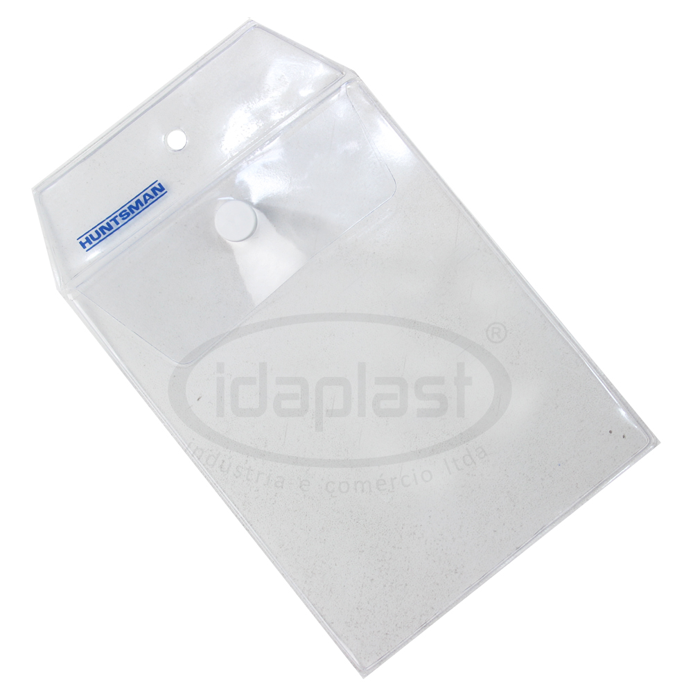 Embalagem plástica com botão