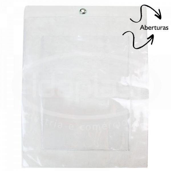 envelope plástico com ilhós e visor