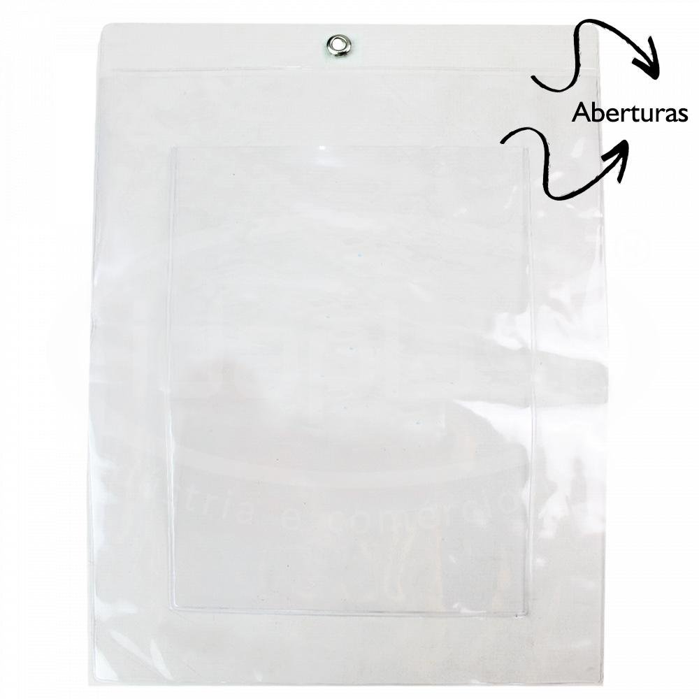 envelope plástico com ilhós e visor