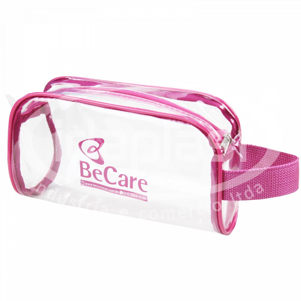 Necessaire de plástico transparente personalizada - Idaplast