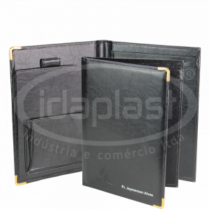 pasta convenção personalizada couro