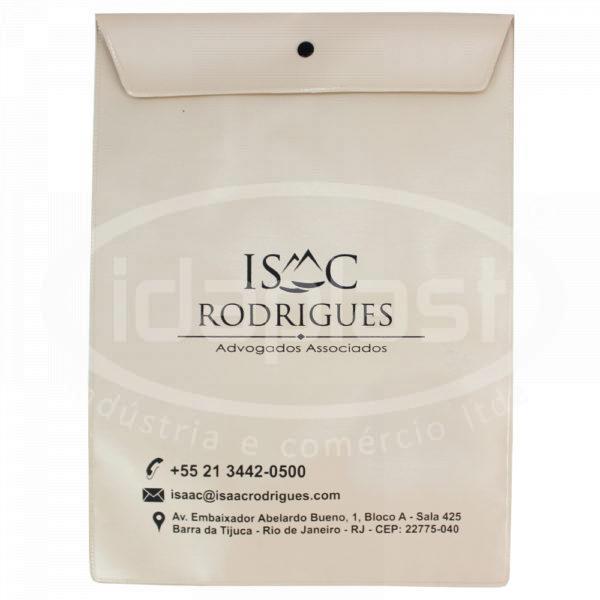 envelope plástico com botão