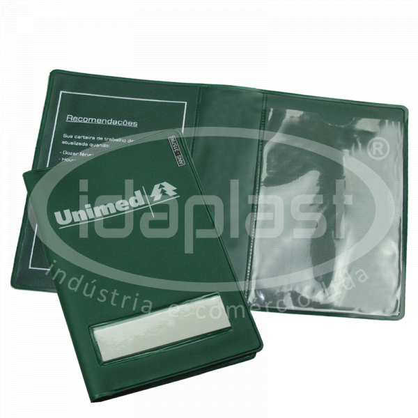 capa carteira de trabalho com visor