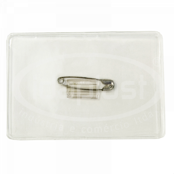 porta crachá com alfinete