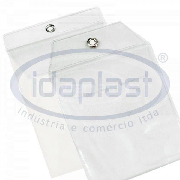 protetor plástico com ilhós