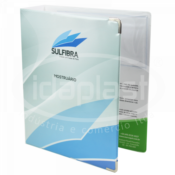 pasta fichário mostruário personalizada