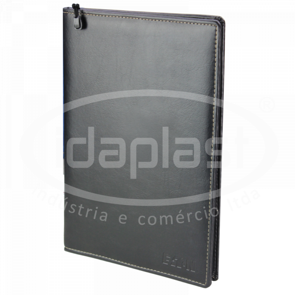 pasta couro com zíper personalizada