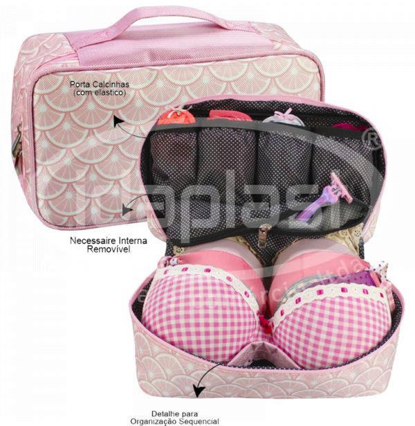Necessaire porta sutiã e calcinha